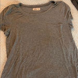 Grey pocket short sleeve shirt